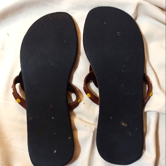 Leather Colorful Beaded Sandals - Picture 3 of 8